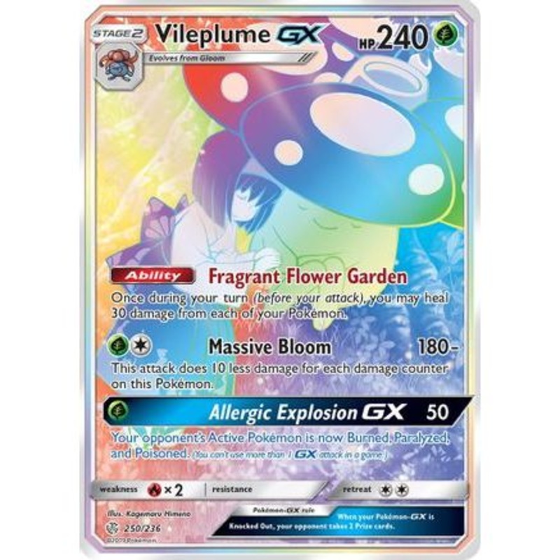 Vileplume GX (Secret) 250/236 - SM  Cosmic Eclipse Holofoil