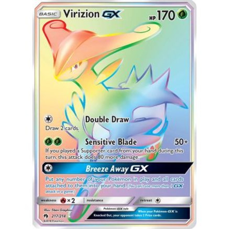 Virizion GX (Secret) 217/214 - SM  Lost Thunder Holofoil