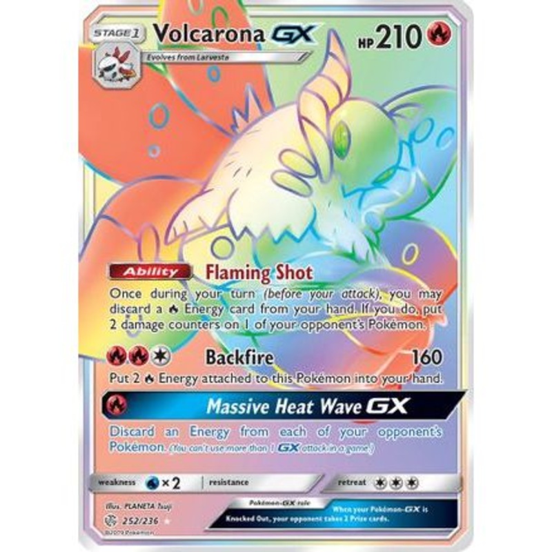 Volcarona GX (Secret) 252/236 - SM  Cosmic Eclipse Holofoil