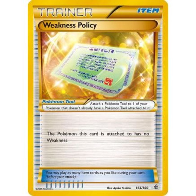 Weakness Policy (164 Secret Rare) 164/160 - XY  Primal Clash Holofoil