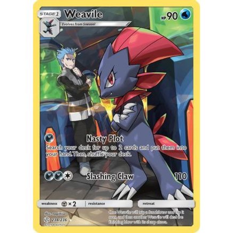 Weavile (Secret) 238/236 - SM  Cosmic Eclipse Holofoil