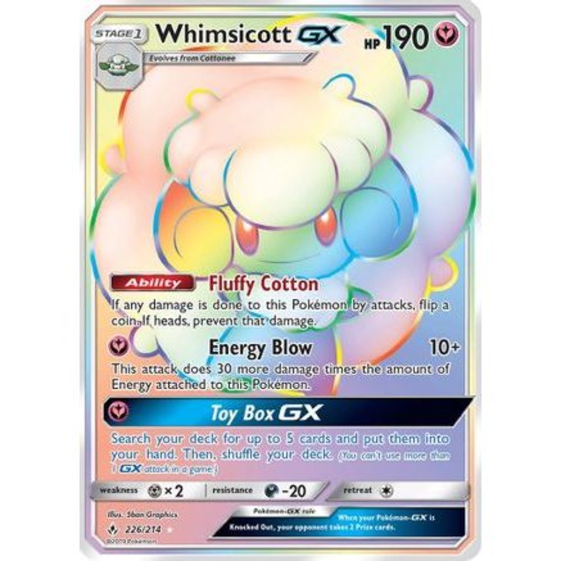 Whimsicott GX (Secret) 226/214 - SM  Unbroken Bonds Holofoil