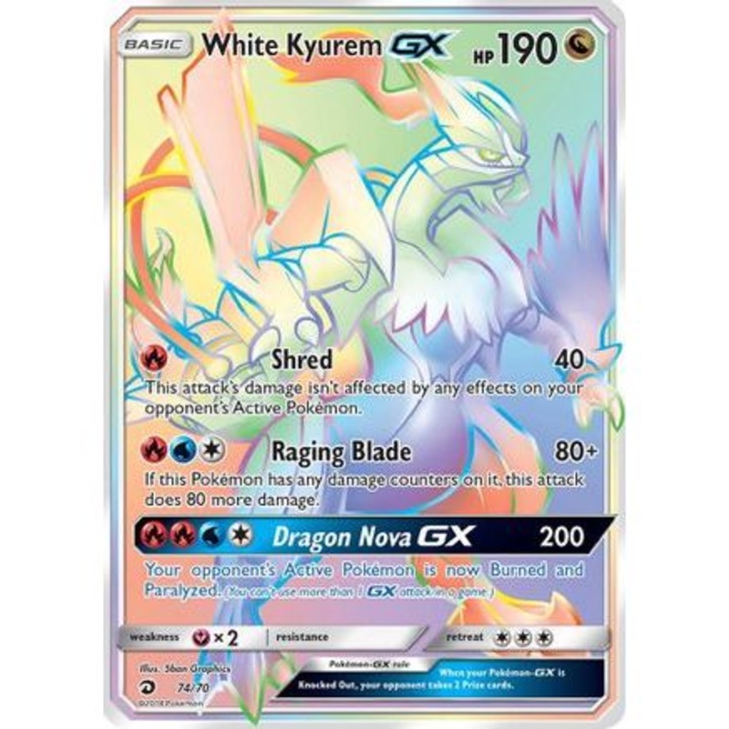 White Kyurem GX (Secret) 74/70 - Dragon Majesty Holofoil