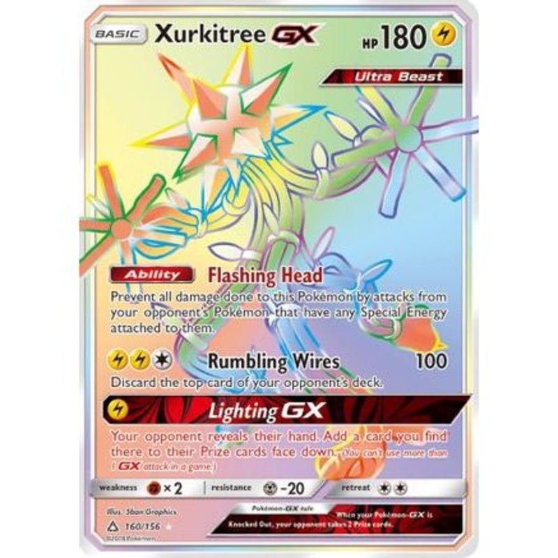 Xurkitree GX (Secret Rare) 160/156 - SM  Ultra Prism Holofoil