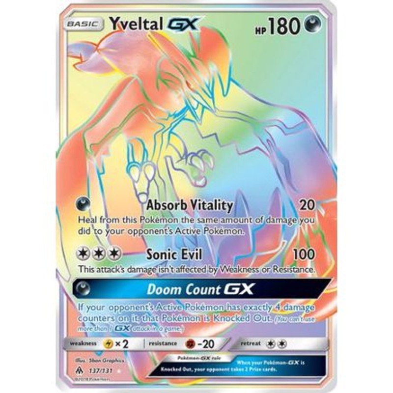 Yveltal GX (Secret) 137/131 - SM  Forbidden Light Holofoil