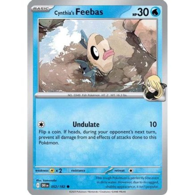 Cynthia's Feebas 52 - SV10 Destined Rivals Reverse Holofoil