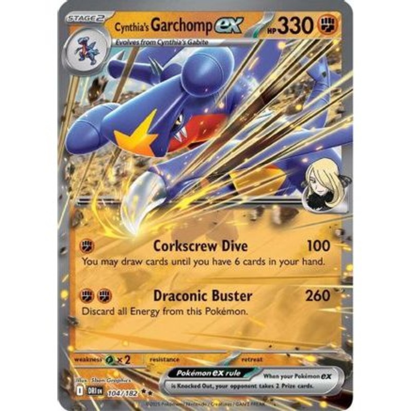 Cynthia's Garchomp ex - 104/182 104 - SV10 Destined Rivals Holofoil