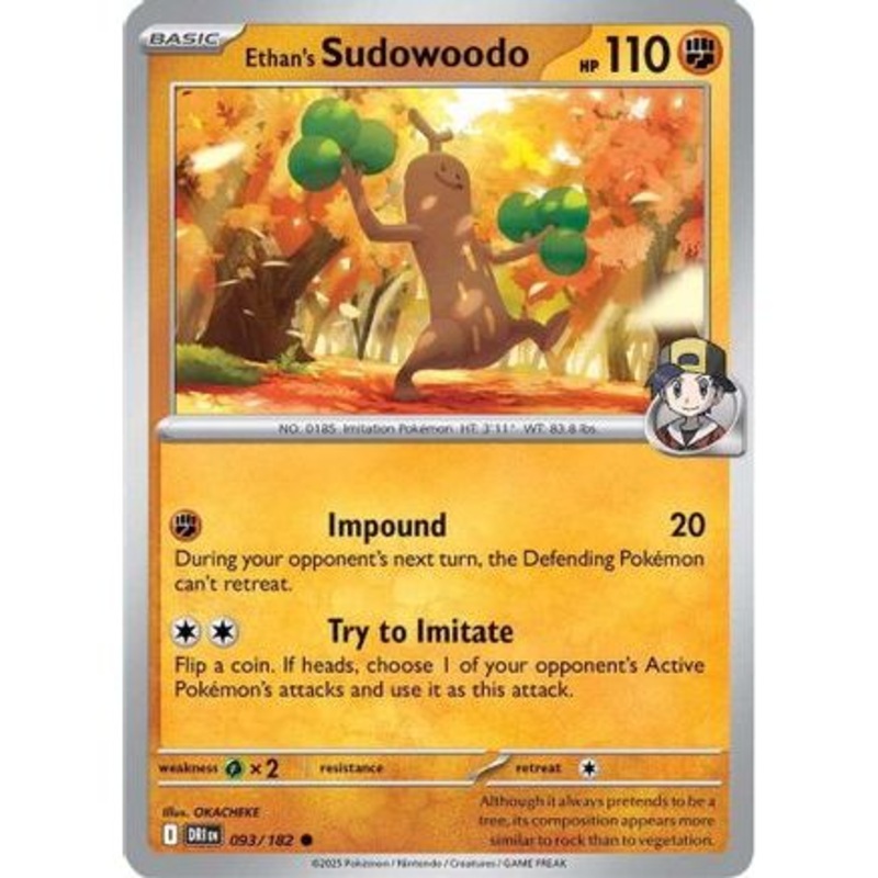 Ethan's Sudowoodo 93 - SV10 Destined Rivals Reverse Holofoil