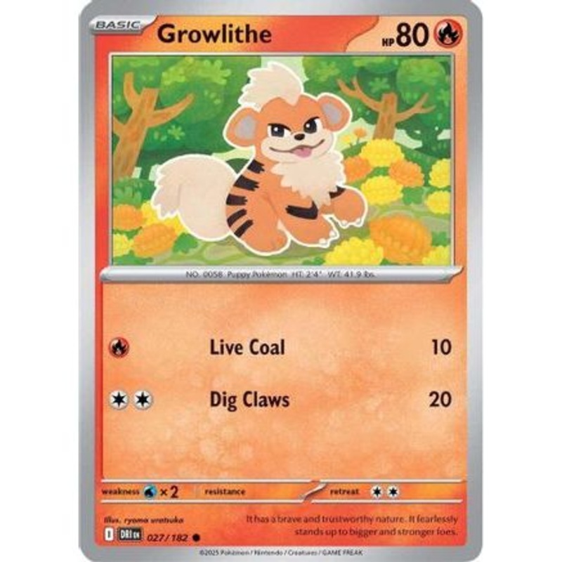 Growlithe 27 - SV10 Destined Rivals Reverse Holofoil