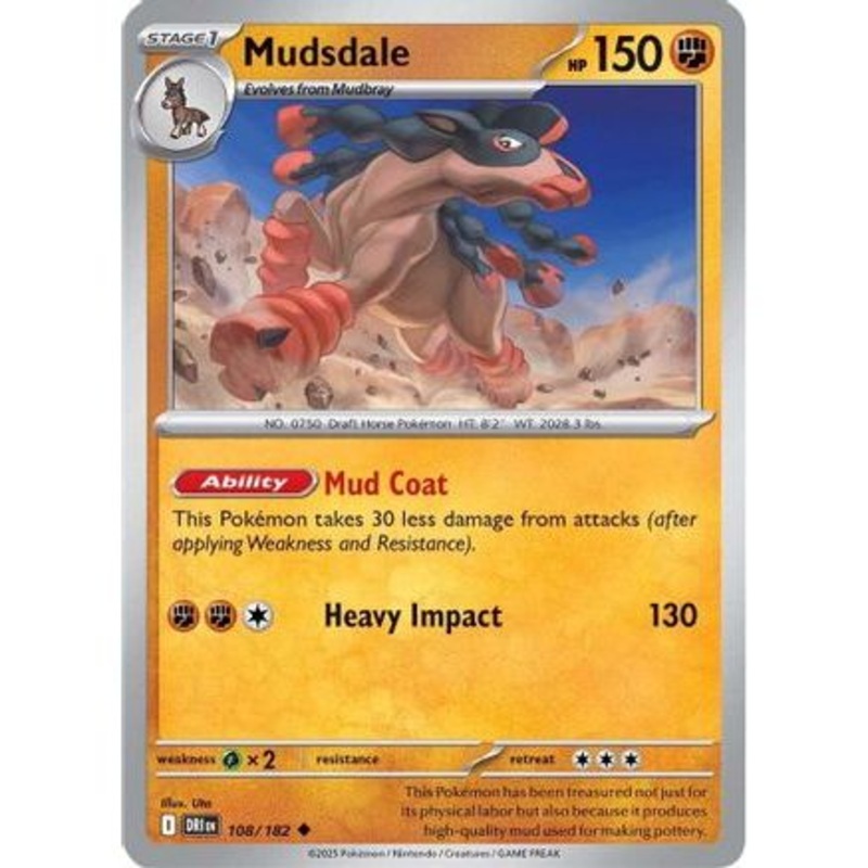 Mudsdale 108 - SV10 Destined Rivals Reverse Holofoil