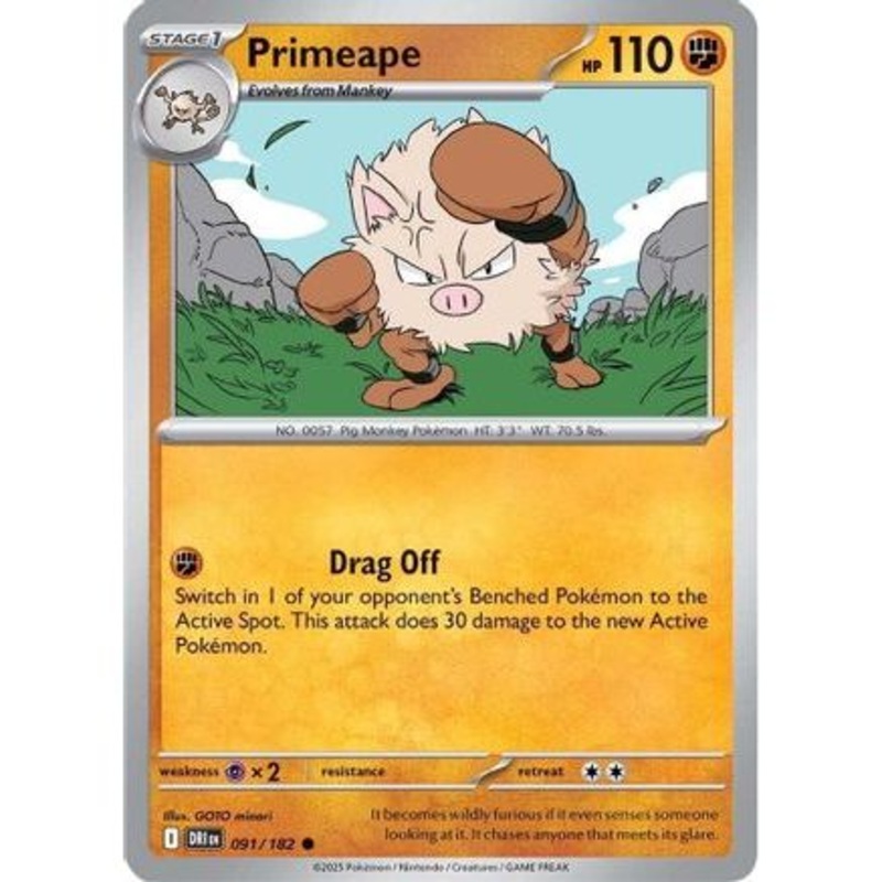 Primeape 91 - SV10 Destined Rivals Reverse Holofoil
