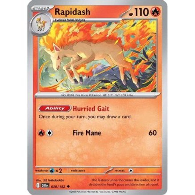 Rapidash - 030/182 30 - SV10 Destined Rivals Reverse Holofoil