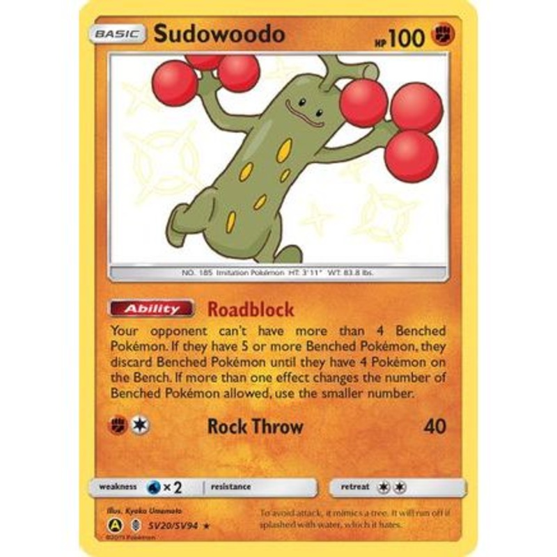 Sudowoodo SV20/94 - Hidden Fates Shiny Vault Holofoil