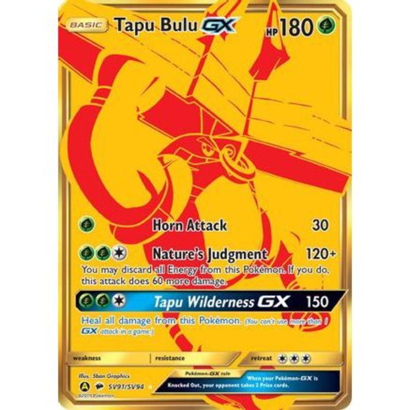 Tapu Bulu GX SV91/94 - Hidden Fates Shiny Vault Holofoil
