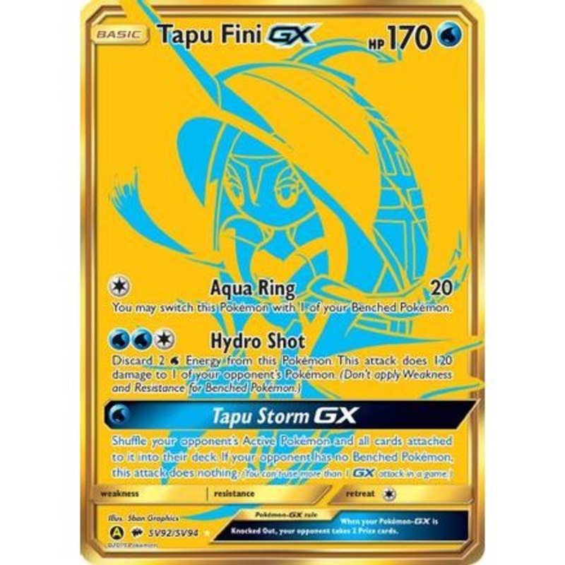 Tapu Fini GX SV92/94 - Hidden Fates Shiny Vault Holofoil