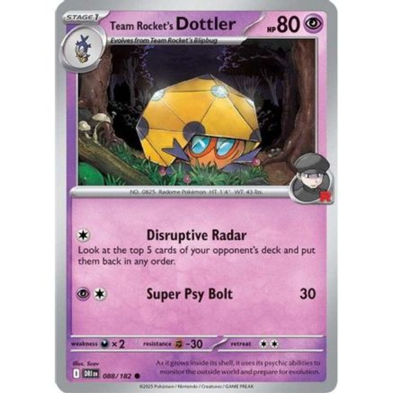 Team Rocket's Dottler 88 - SV10 Destined Rivals Reverse Holofoil