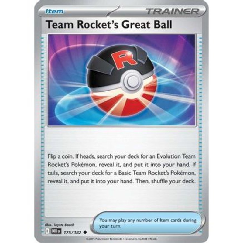 Team Rocket's Great Ball 175 - SV10 Destined Rivals Reverse Holofoil