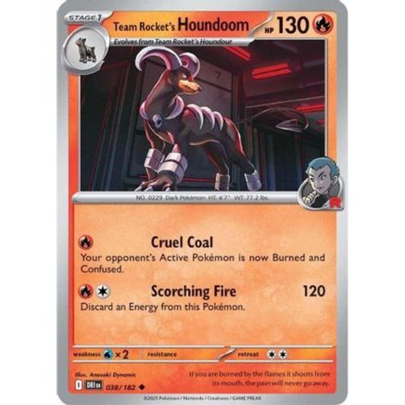 Team Rocket's Houndoom - 038/182 38 - SV10 Destined Rivals Reverse Holofoil