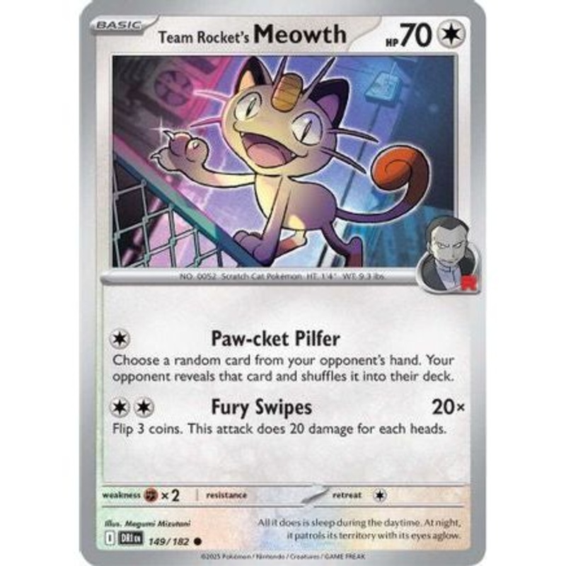 Team Rocket's Meowth 149 - SV10 Destined Rivals