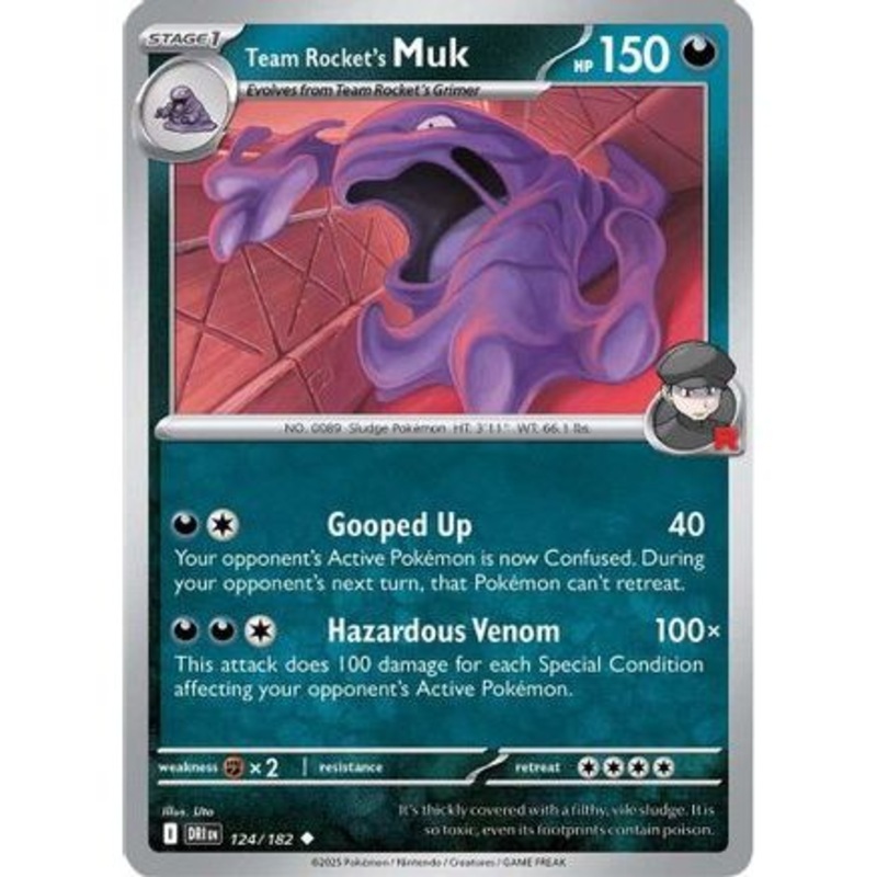 Team Rocket's Muk 124 - SV10 Destined Rivals Reverse Holofoil