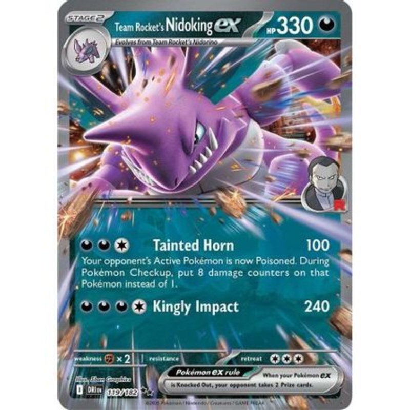 Team Rocket's Nidoking ex - 119/182 119 - SV10 Destined Rivals Holofoil