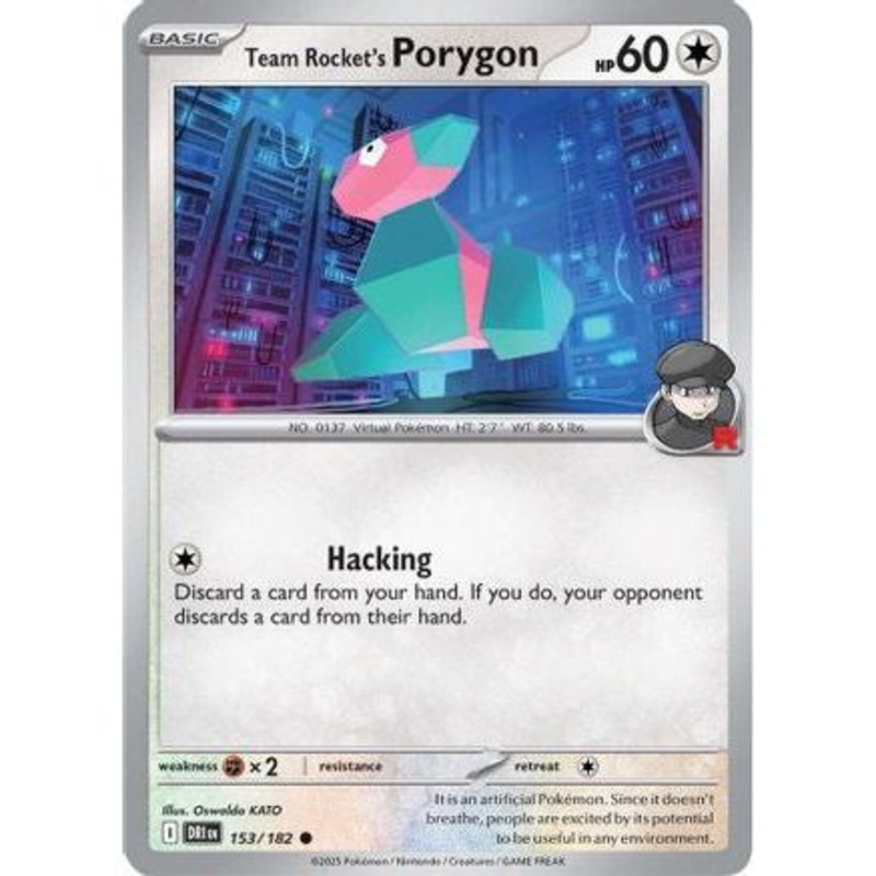 Team Rocket's Porygon 153 - SV10 Destined Rivals