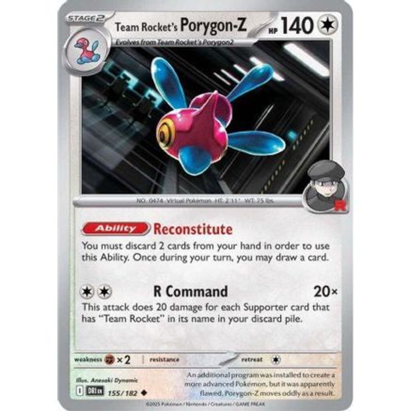 Team Rocket's Porygon-Z 155 - SV10 Destined Rivals