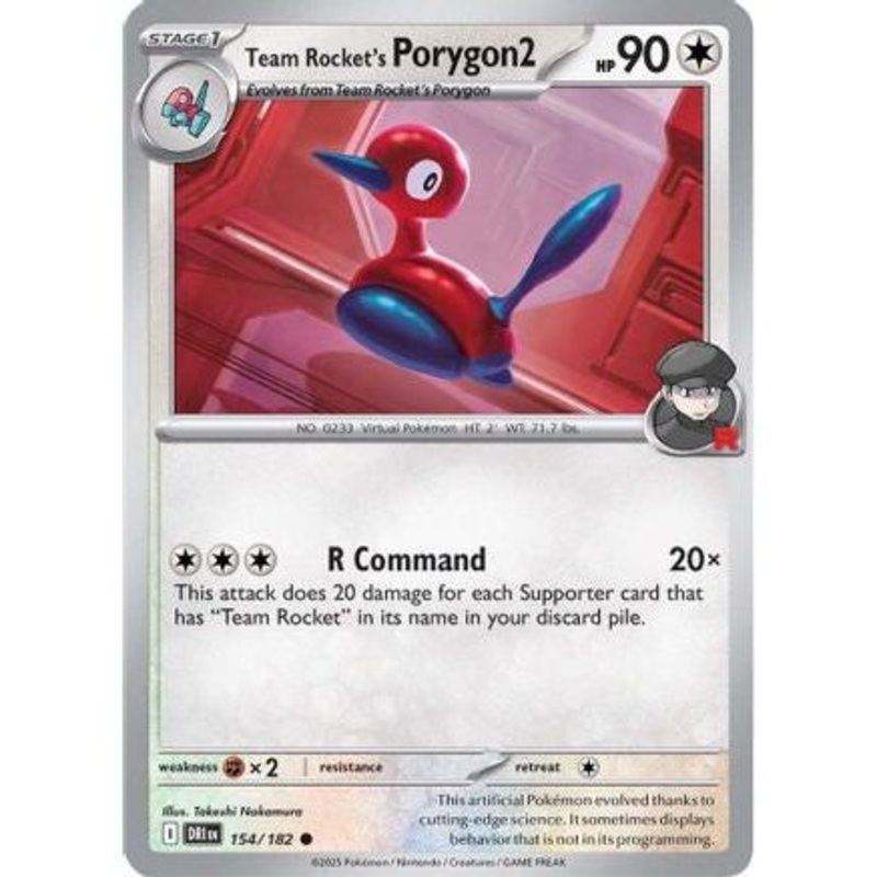 Team Rocket's Porygon2 154 - SV10 Destined Rivals Reverse Holofoil