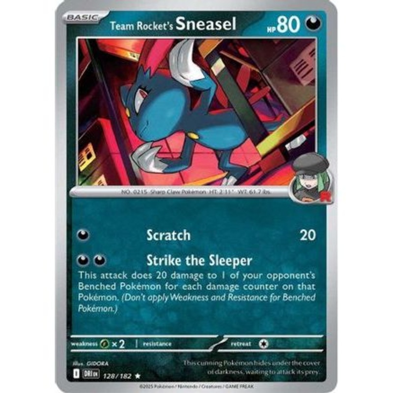 Team Rocket's Sneasel 128 - SV10 Destined Rivals Reverse Holofoil