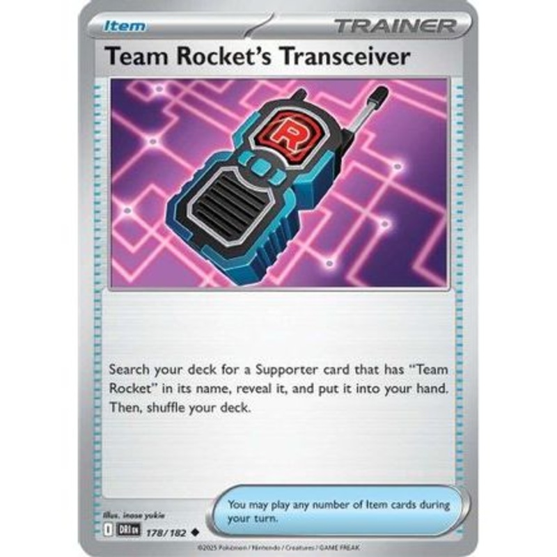 Team Rocket's Transceiver 178 - SV10 Destined Rivals Reverse Holofoil