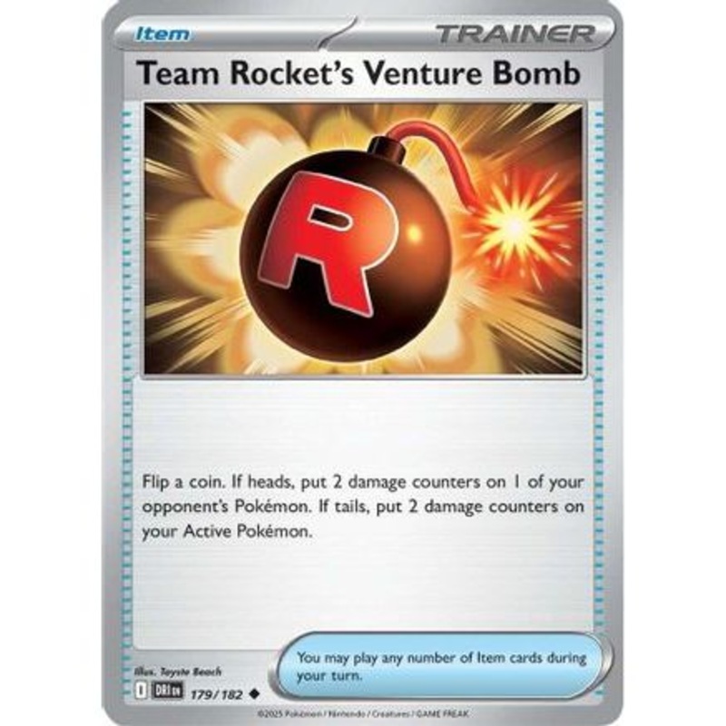 Team Rocket's Venture Bomb 179 - SV10 Destined Rivals Reverse Holofoil