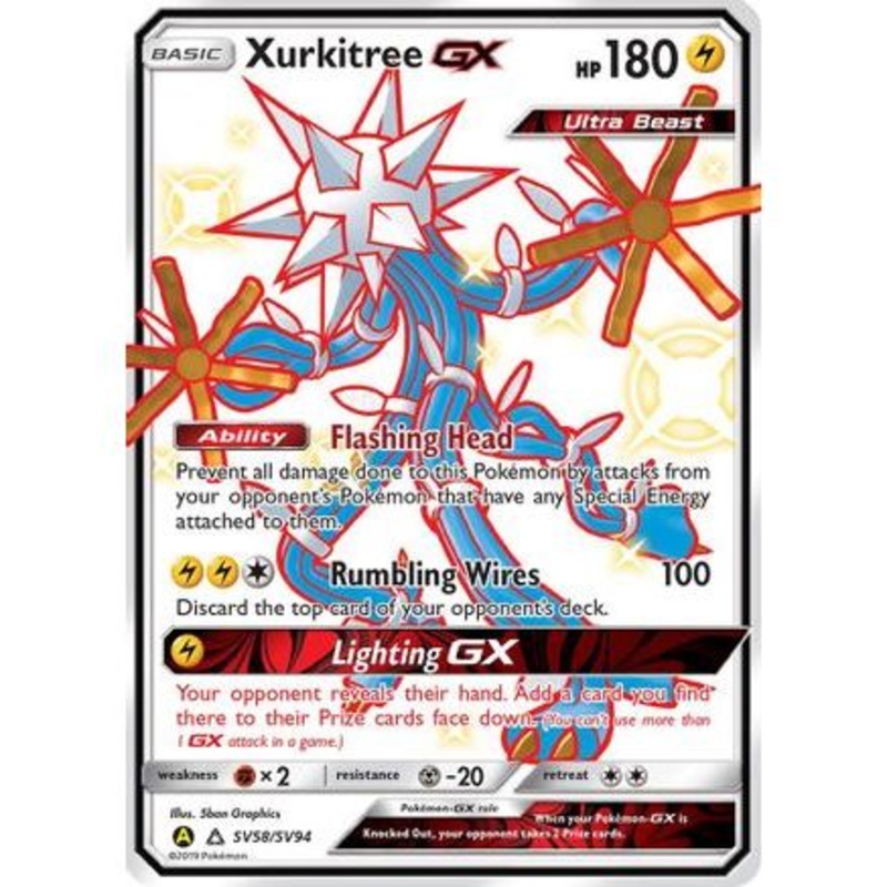 Xurkitree GX SV58/94 - Hidden Fates Shiny Vault Holofoil