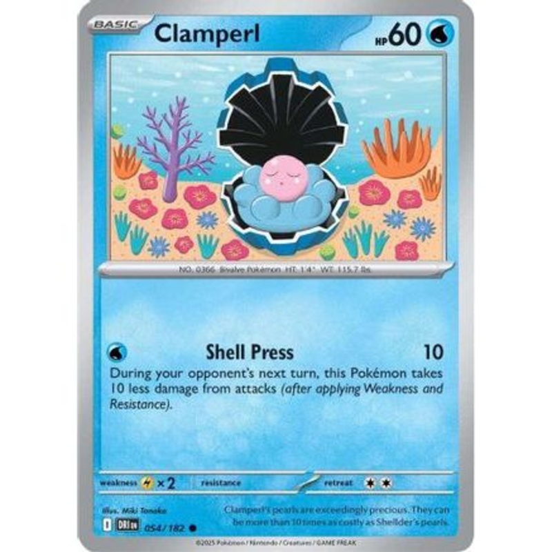 Clamperl - 054/182 54 - SV10 Destined Rivals Reverse Holofoil