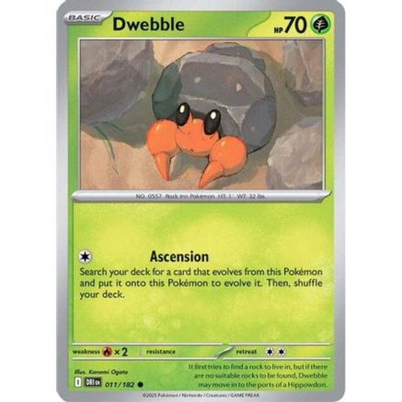 Dwebble 11 - SV10 Destined Rivals Reverse Holofoil