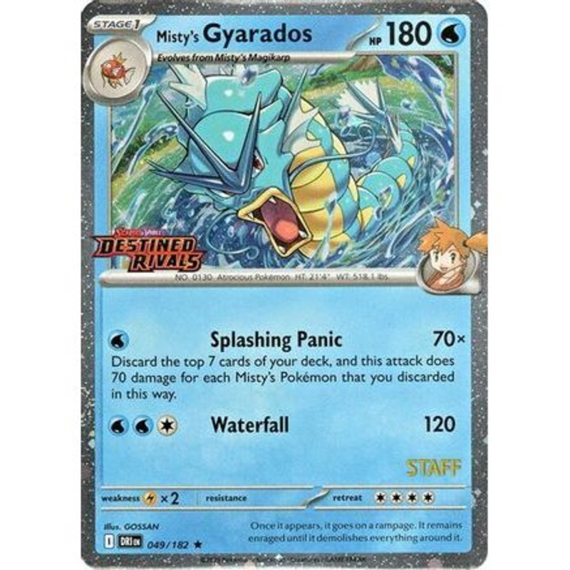 Misty's Gyarados (Prerelease Staff) 49 - SV10 Destined Rivals Holofoil