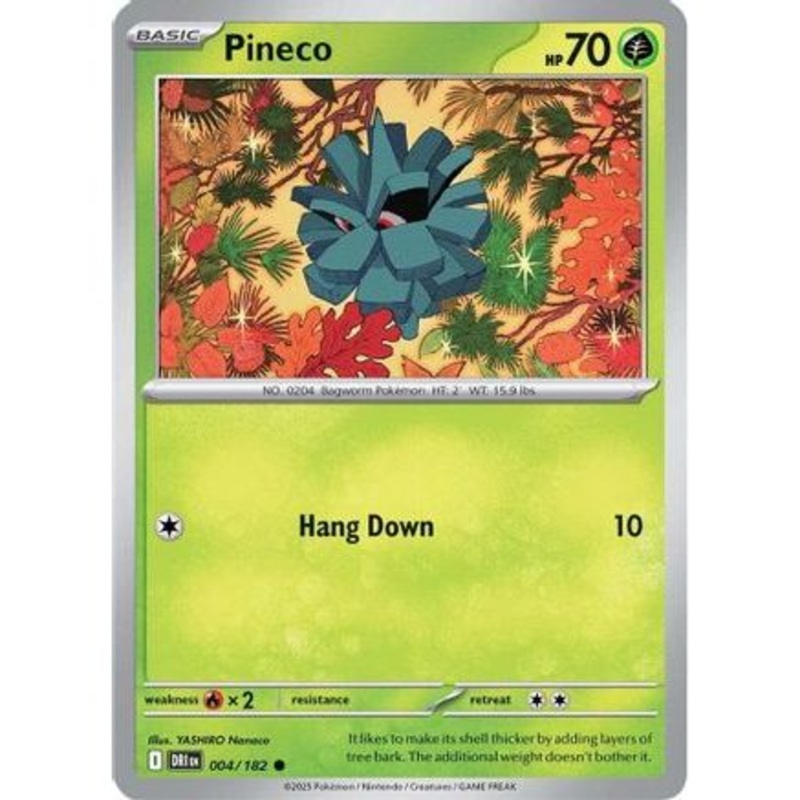 Pineco 4 - SV10 Destined Rivals Reverse Holofoil