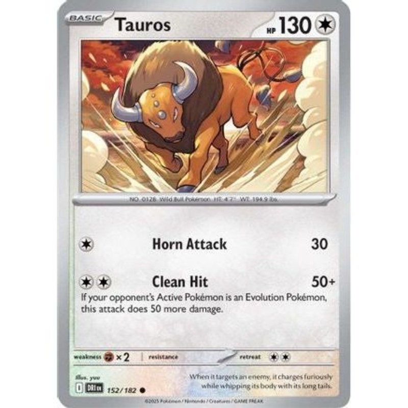Tauros 152 - SV10 Destined Rivals Reverse Holofoil