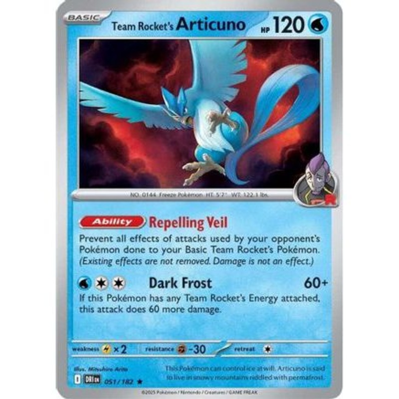 Team Rocket's Articuno 51 - SV10 Destined Rivals Reverse Holofoil