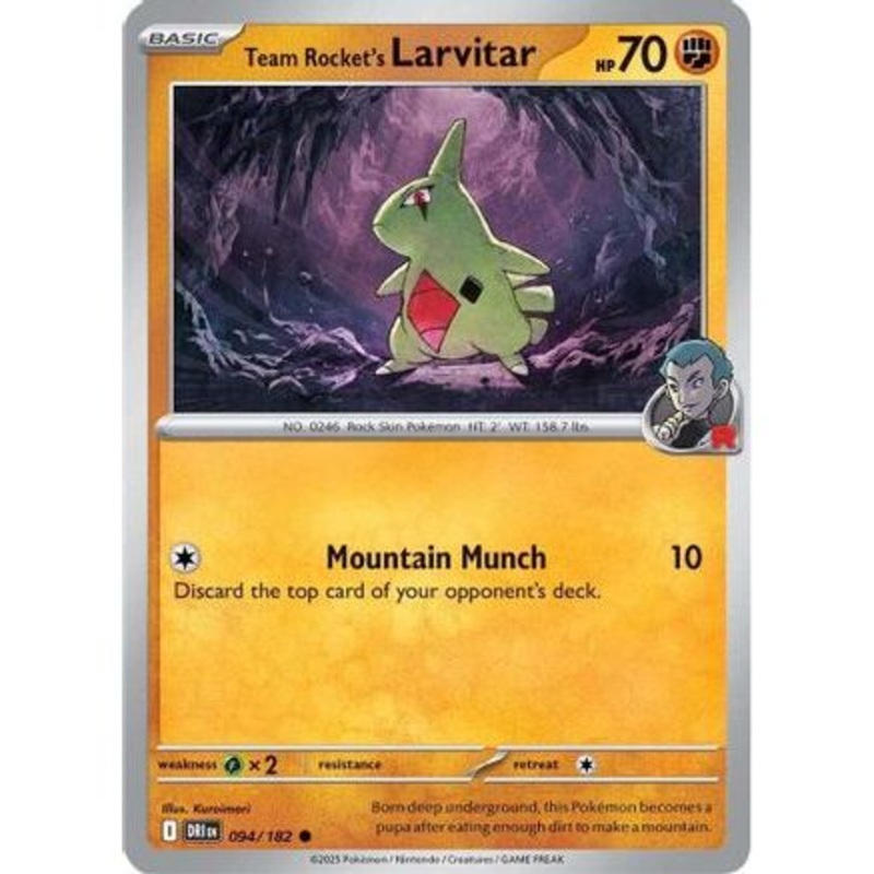 Team Rocket's Larvitar 94 - SV10 Destined Rivals Reverse Holofoil