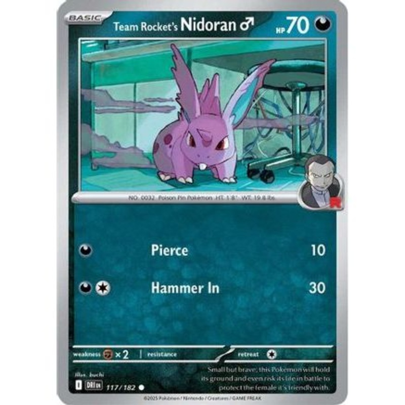 Team Rocket's Nidoran M 117 - SV10 Destined Rivals Reverse Holofoil