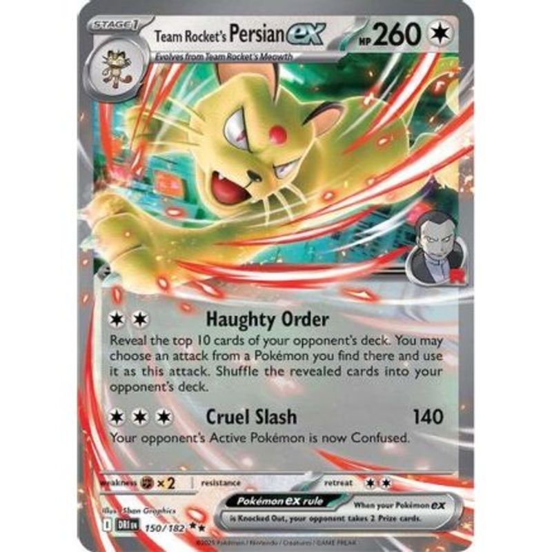 Team Rocket's Persian ex - 150/182 150 - SV10 Destined Rivals Holofoil