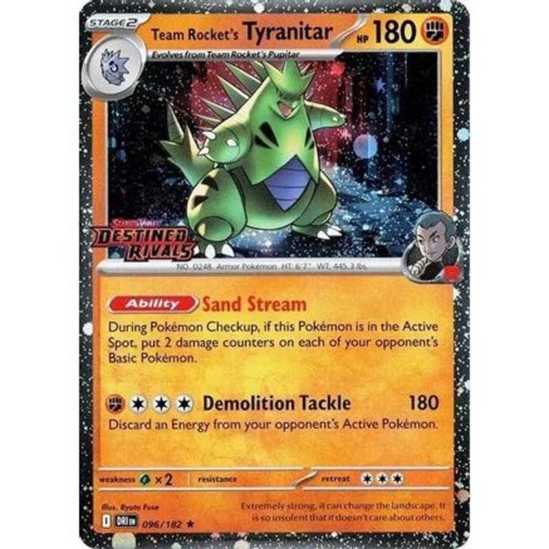 Team Rocket's Tyranitar (Prerelease) 96 - SV10 Destined Rivals Holofoil