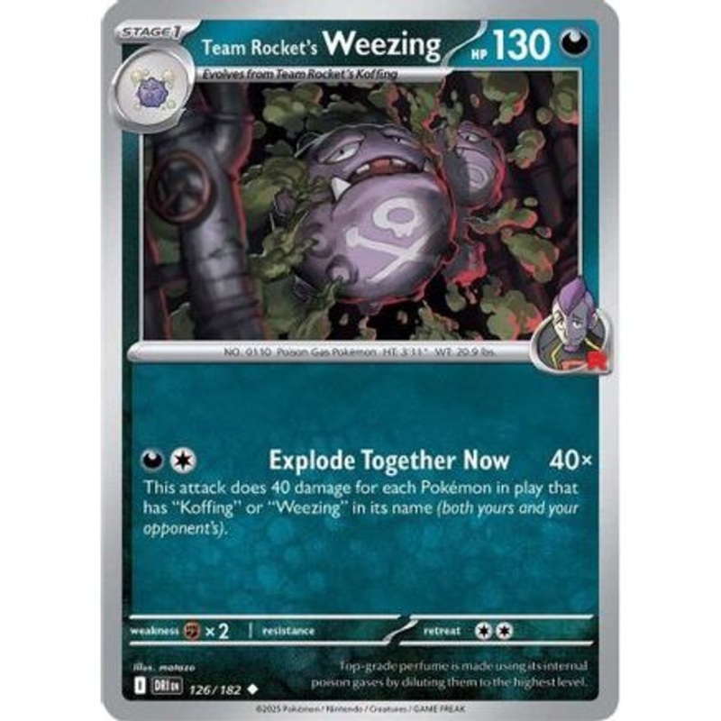 Team Rocket's Weezing - 126/182 126 - SV10 Destined Rivals Reverse Holofoil