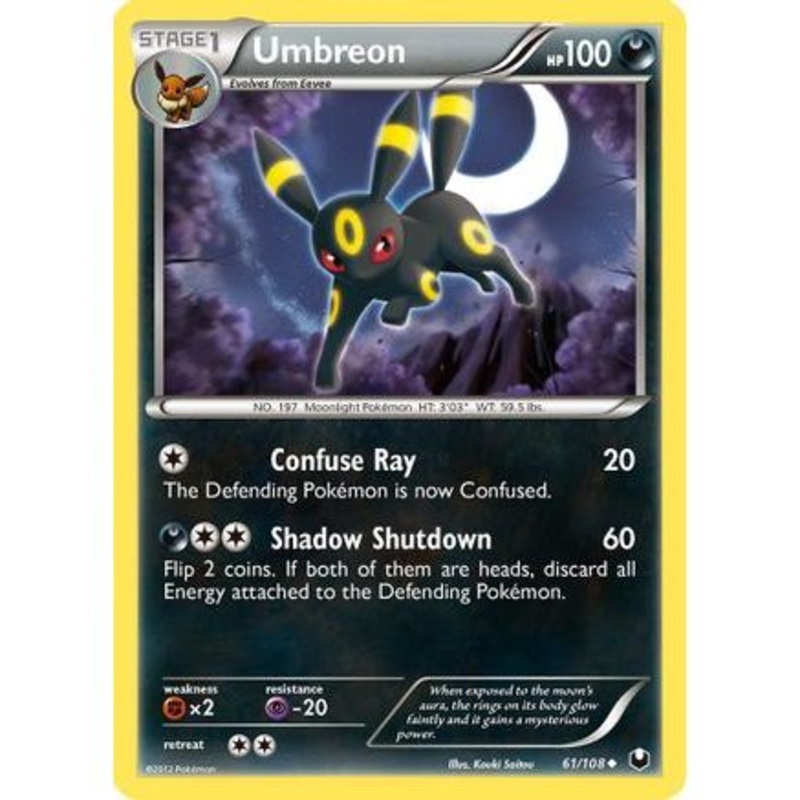 Umbreon (61) 61/108 - Dark Explorers Reverse Holofoil