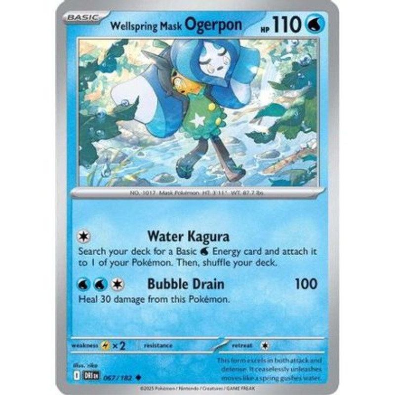 Wellspring Mask Ogerpon 67 - SV10 Destined Rivals Reverse Holofoil