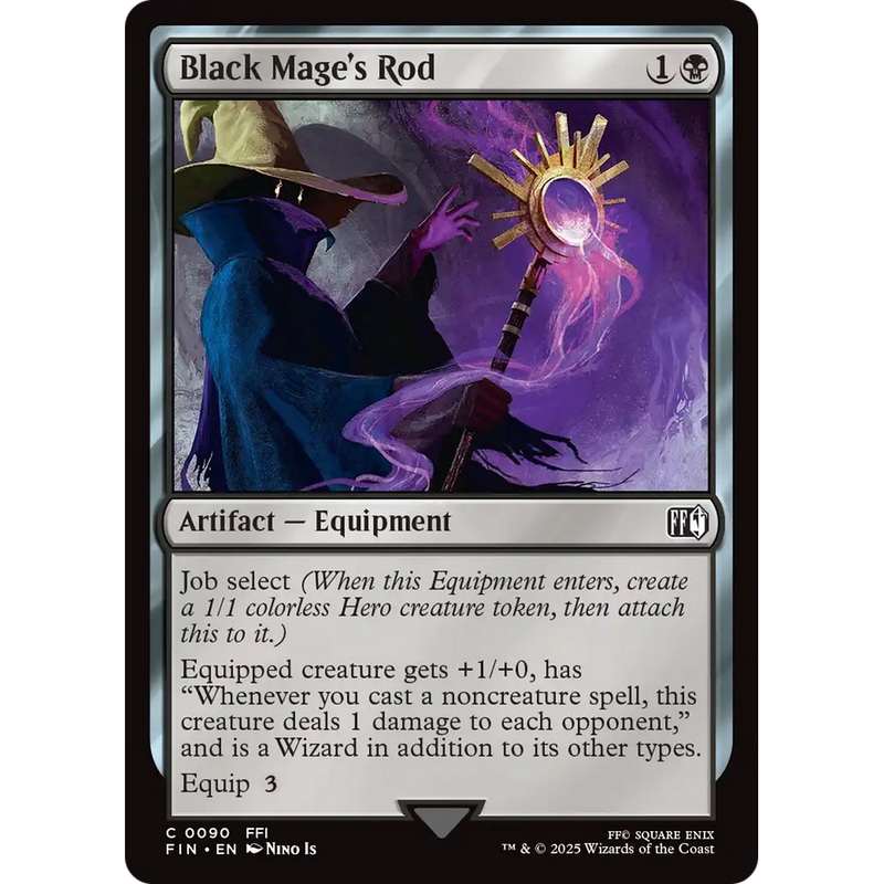 Black Mage's Rod (FIN-090) - FINAL FANTASY Foil