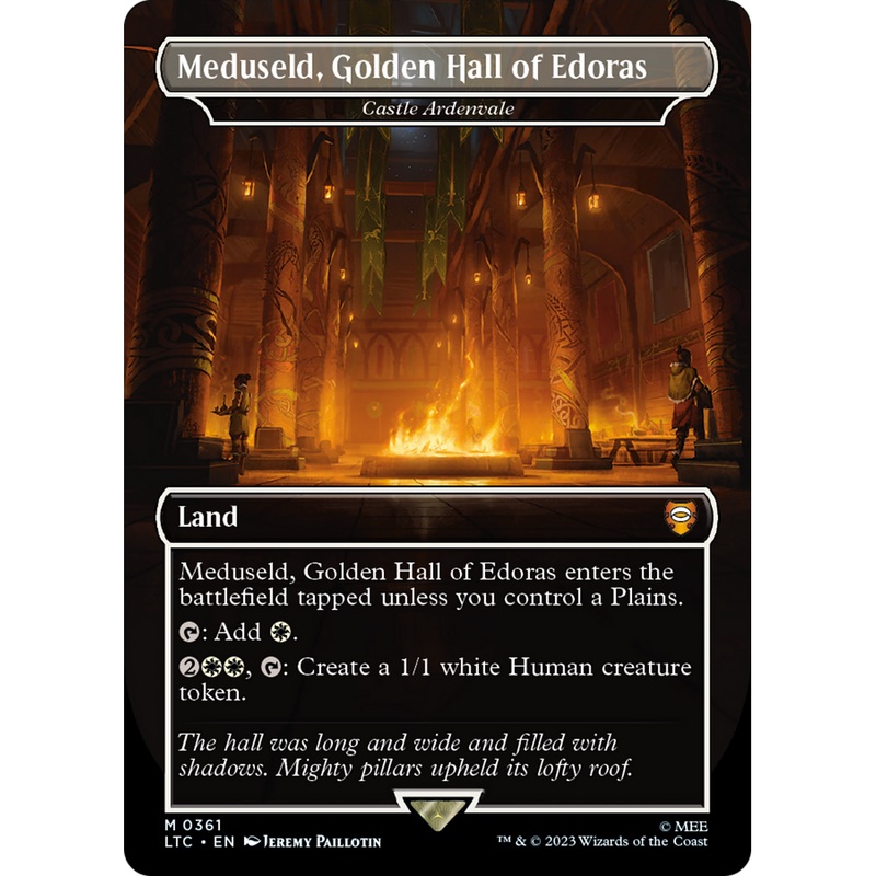 Castle Ardenvale (LTC-361) - Tales of Middle-earth Commander / Meduseld, Golden Hall of Edoras (Borderless) Foil