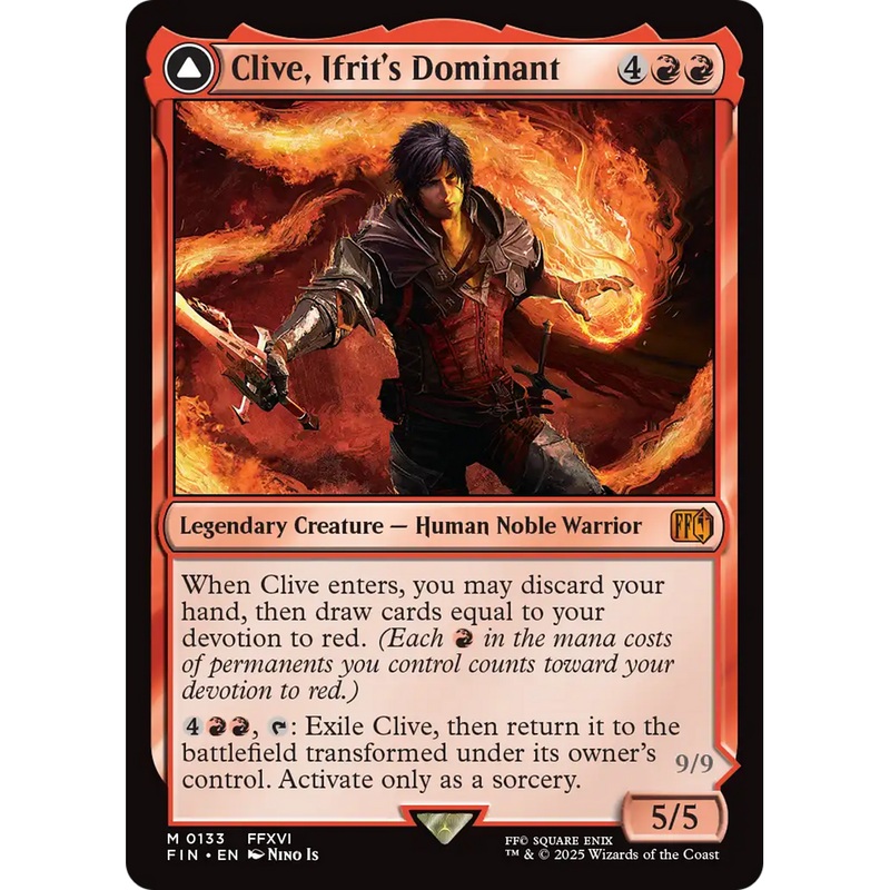 Clive, Ifrit's Dominant (FIN-133) - FINAL FANTASY: (enchantment) Foil