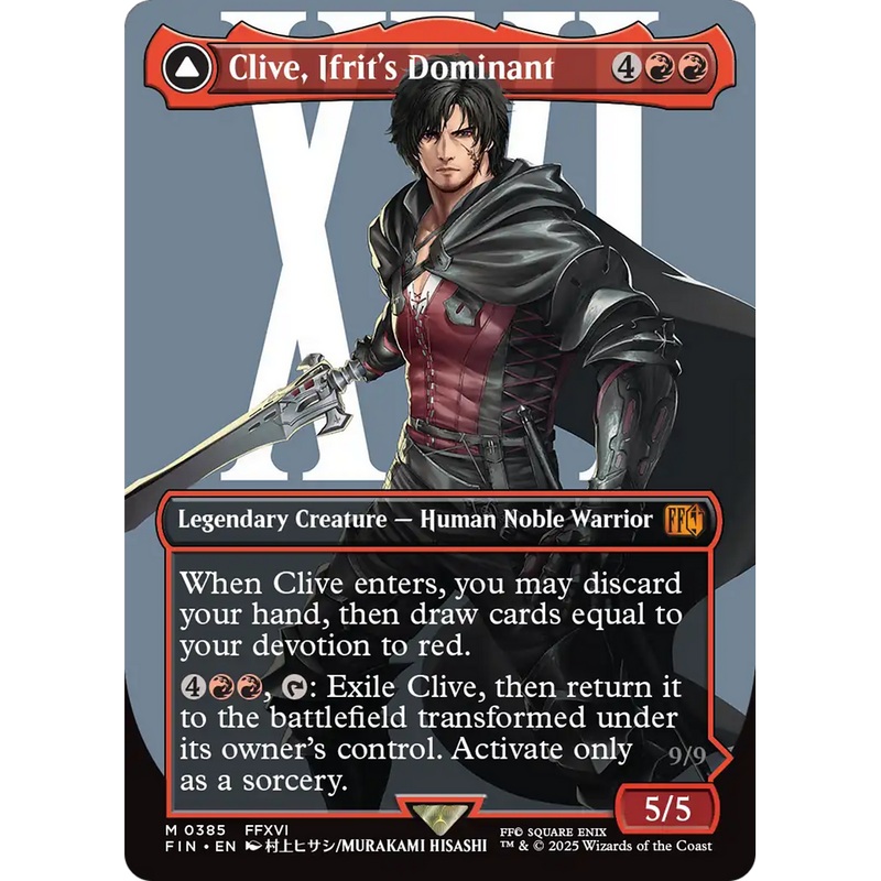 Clive, Ifrit's Dominant // Ifrit, Warden of Inferno (FIN-385) - FINAL FANTASY: (enchantment) (Borderless)