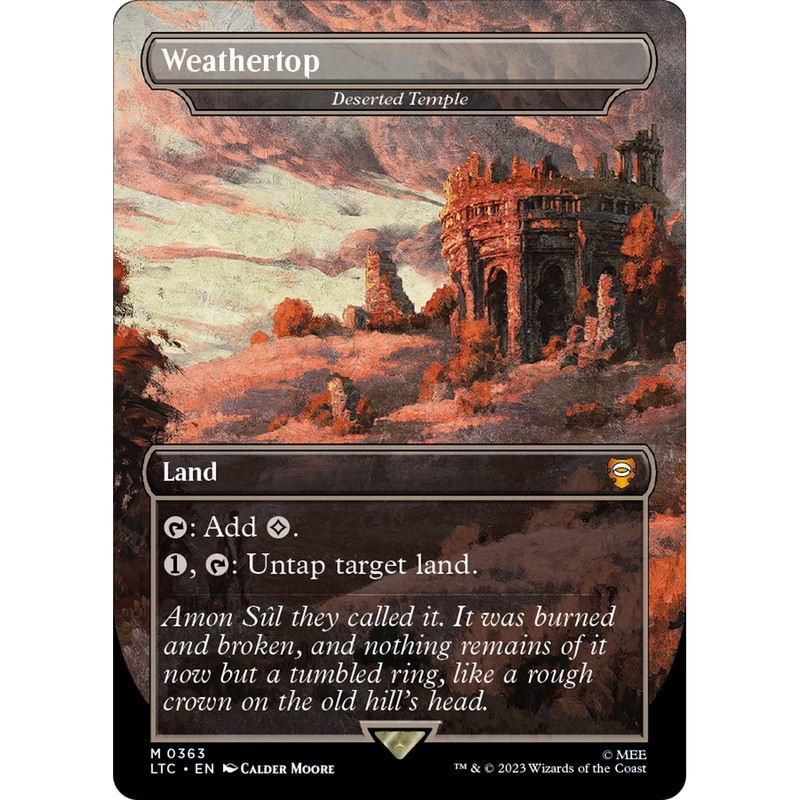 Deserted Temple (LTC-363) - Tales of Middle-earth Commander / Weathertop (Borderless) Foil